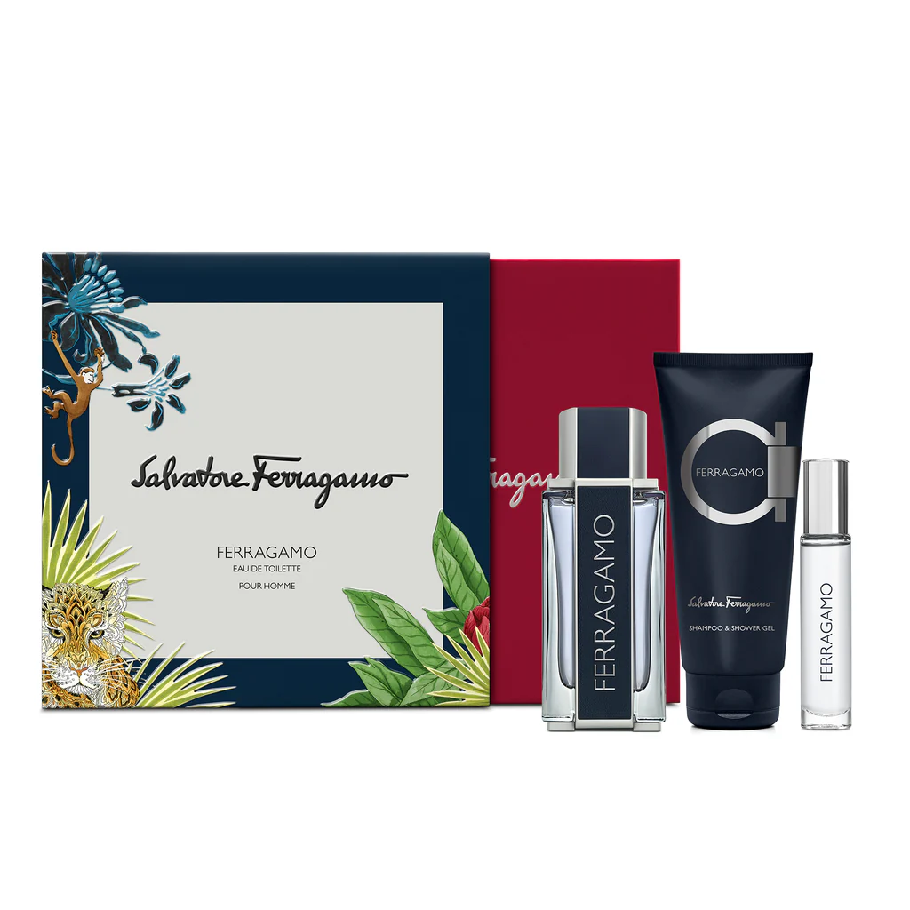 Salvatore ferragamo ferragamo pour homme gift set - eau de toilette, 100 ml + 15ml + 100 ml Shower Gel