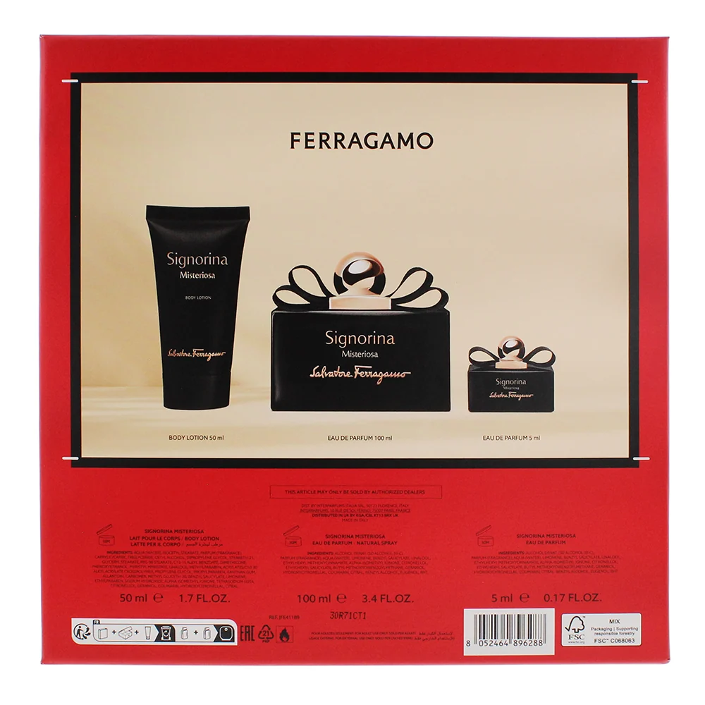 Salvatore ferragamo signorina misteriosa giftset - eau de parfum, 100 ml + 50 ml body lotion + 5 ml travel size thumbnail 3