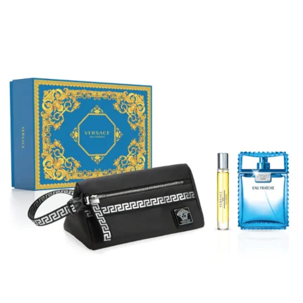 Versace Eau Fraiche Gift Set - Eau de Toilette, 100ml + 10ml Travel Spray + Trousse bag