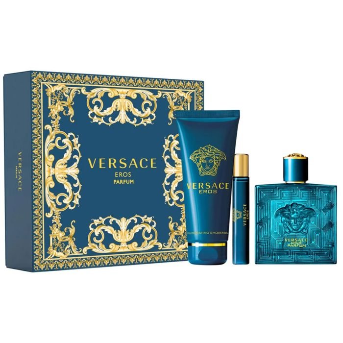 Versace Eros Gift Set – Parfum, 100ml & 10ml & 150ml Shower Gel